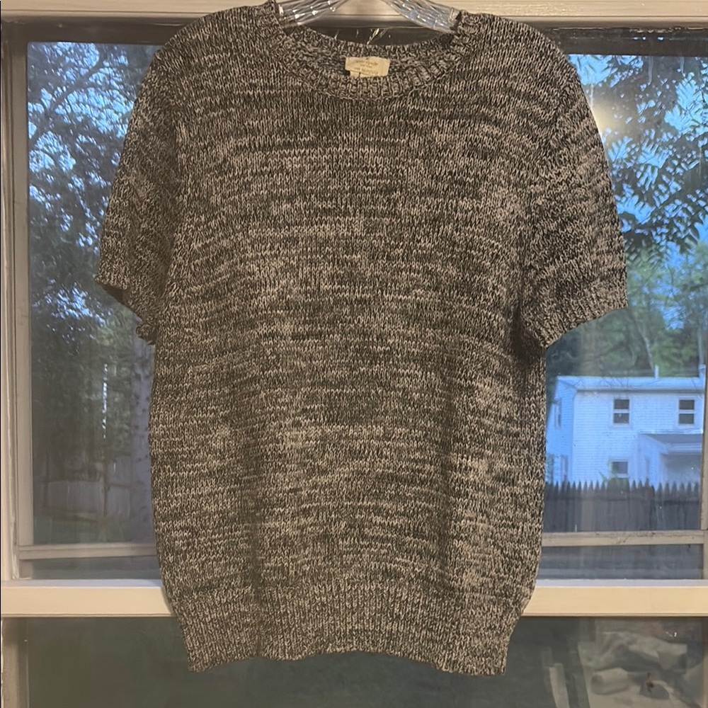 Kate Spade Black and Gray Crewneck Sweater